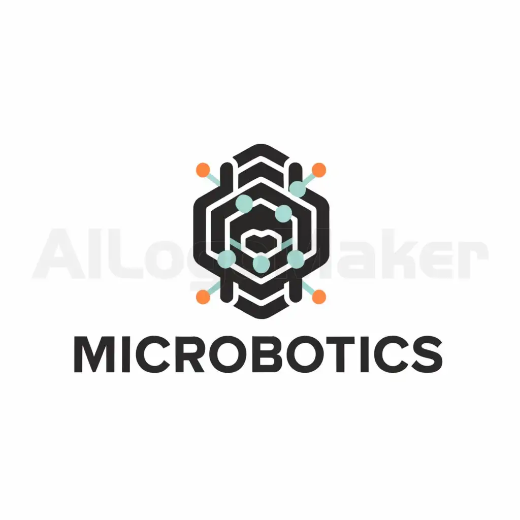 a logo design,with the text "microbotics", main symbol:microcontroller,Moderate,be used in Technology industry,clear background