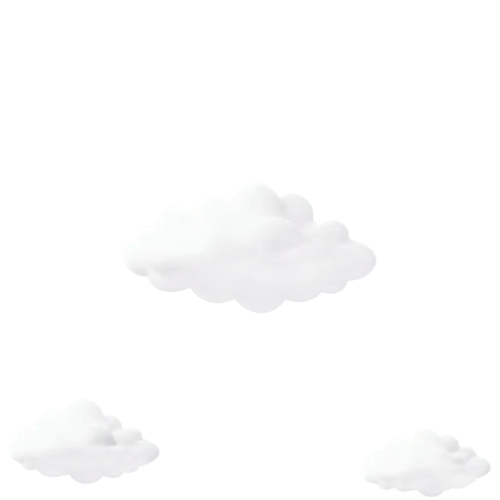 mimic style, small white cloud, 3D,4k,5D minimalism.