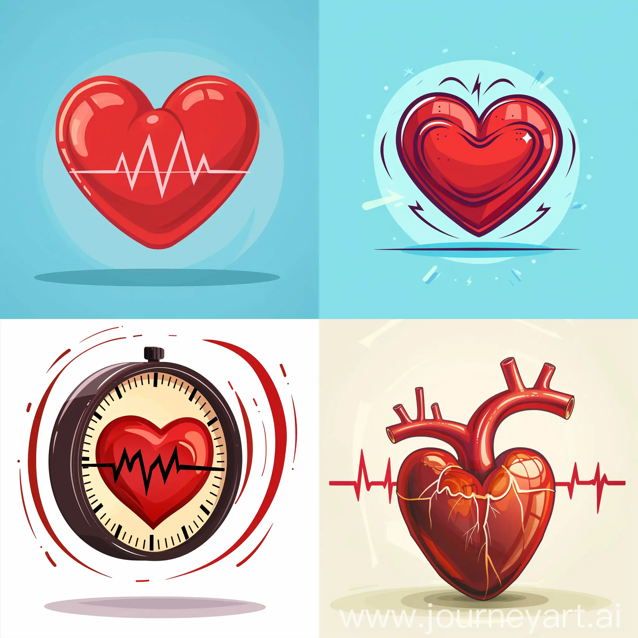 Cartoon-Vector-Illustration-of-Maximum-Heart-Rate-Exercise