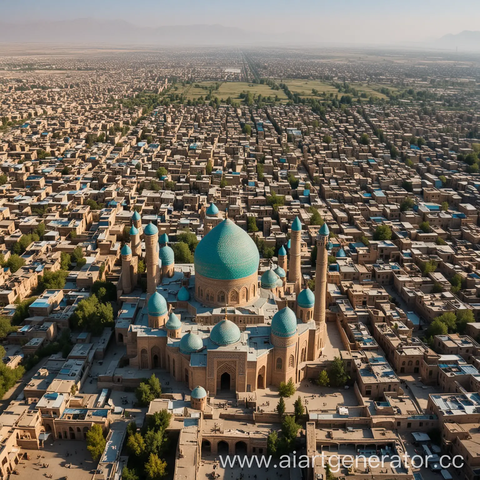 Historic-Architecture-of-Samarkand-City-at-Sunset