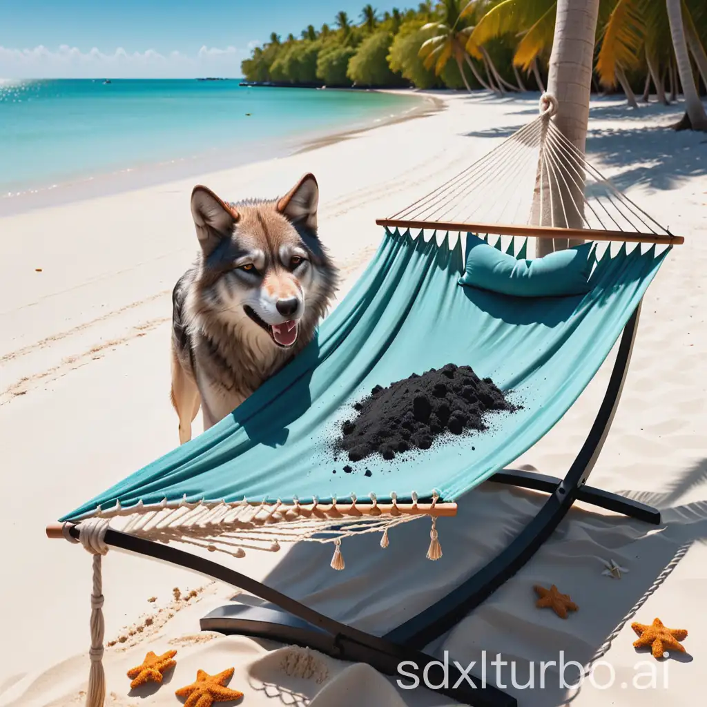 Sunny-Beach-Hammock-Memorial-with-Mourning-Wolf