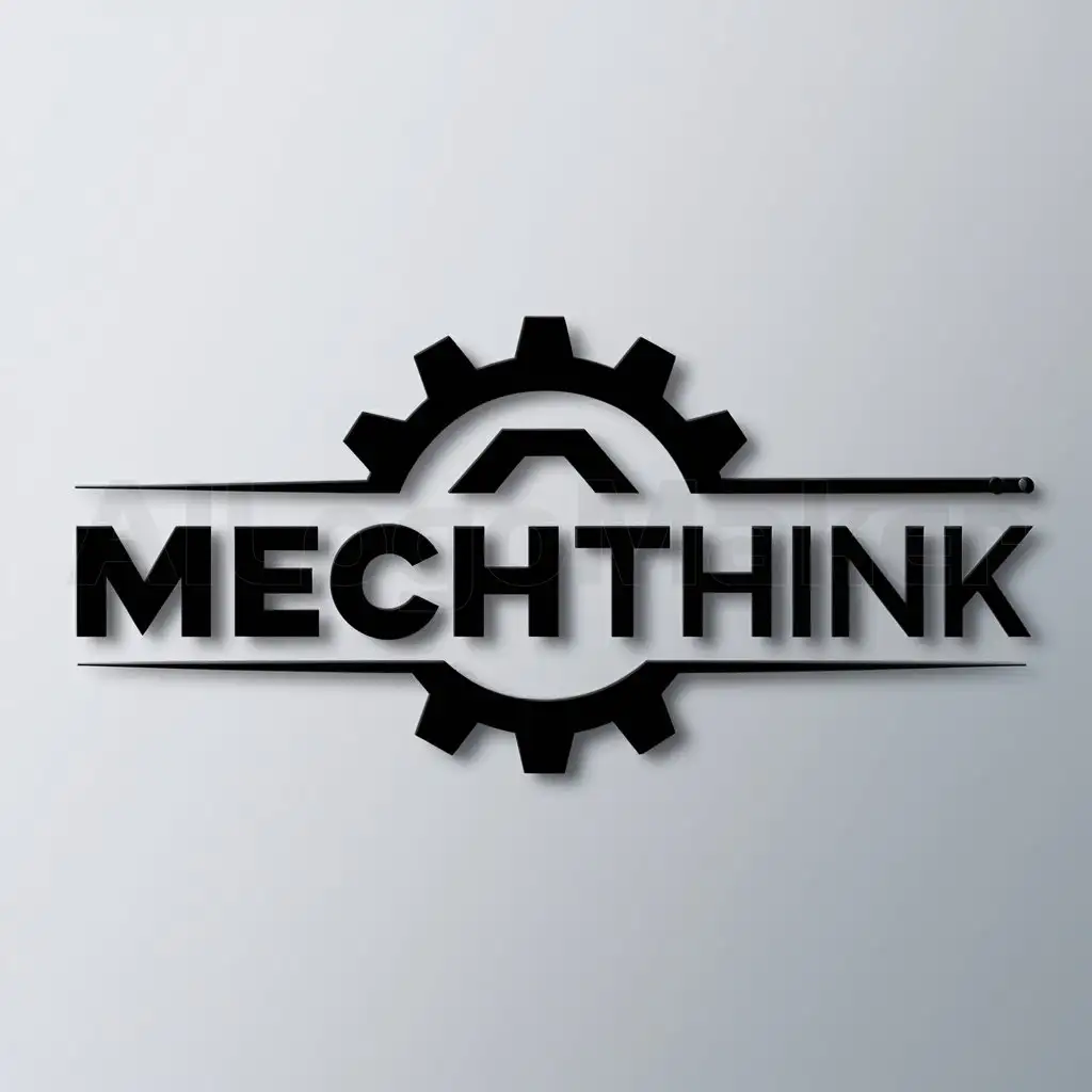 a logo design,with the text "mechthink", main symbol:manufacturing industries,Moderate,be used in Automotive industry,clear background