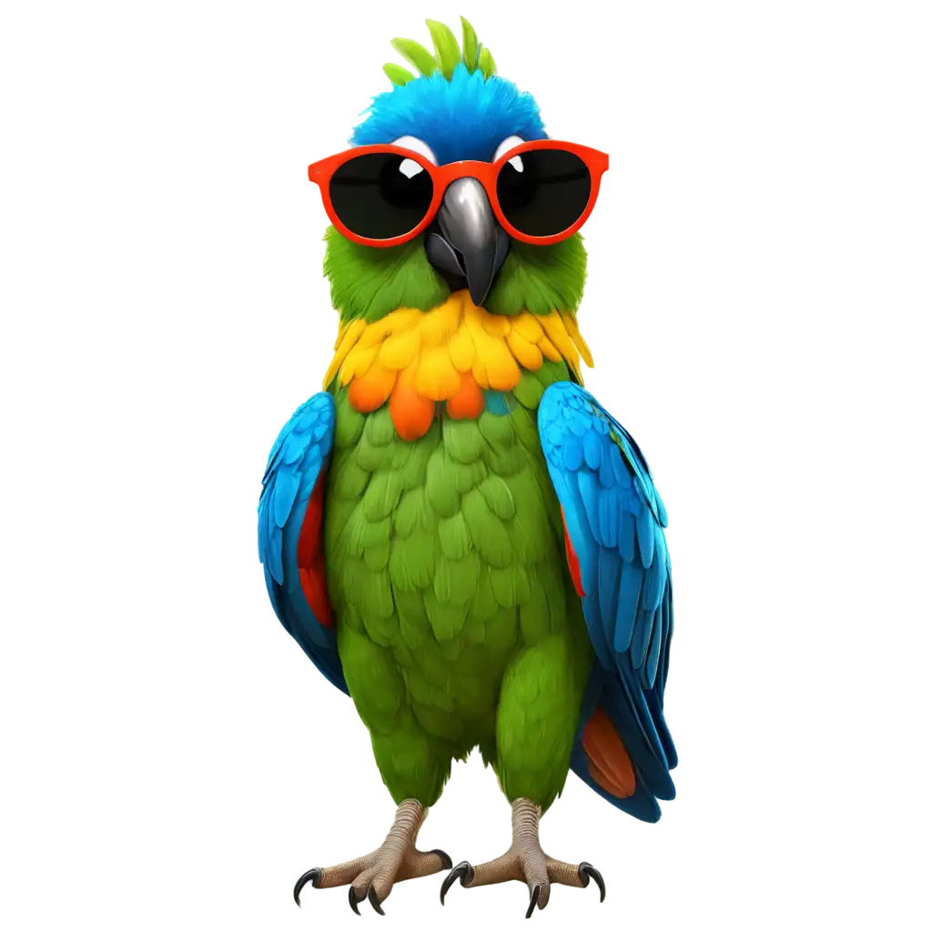 Stylish-Cartoon-Parrot-with-Sunglasses-Vibrant-PNG-Illustration-for-Digital-Media