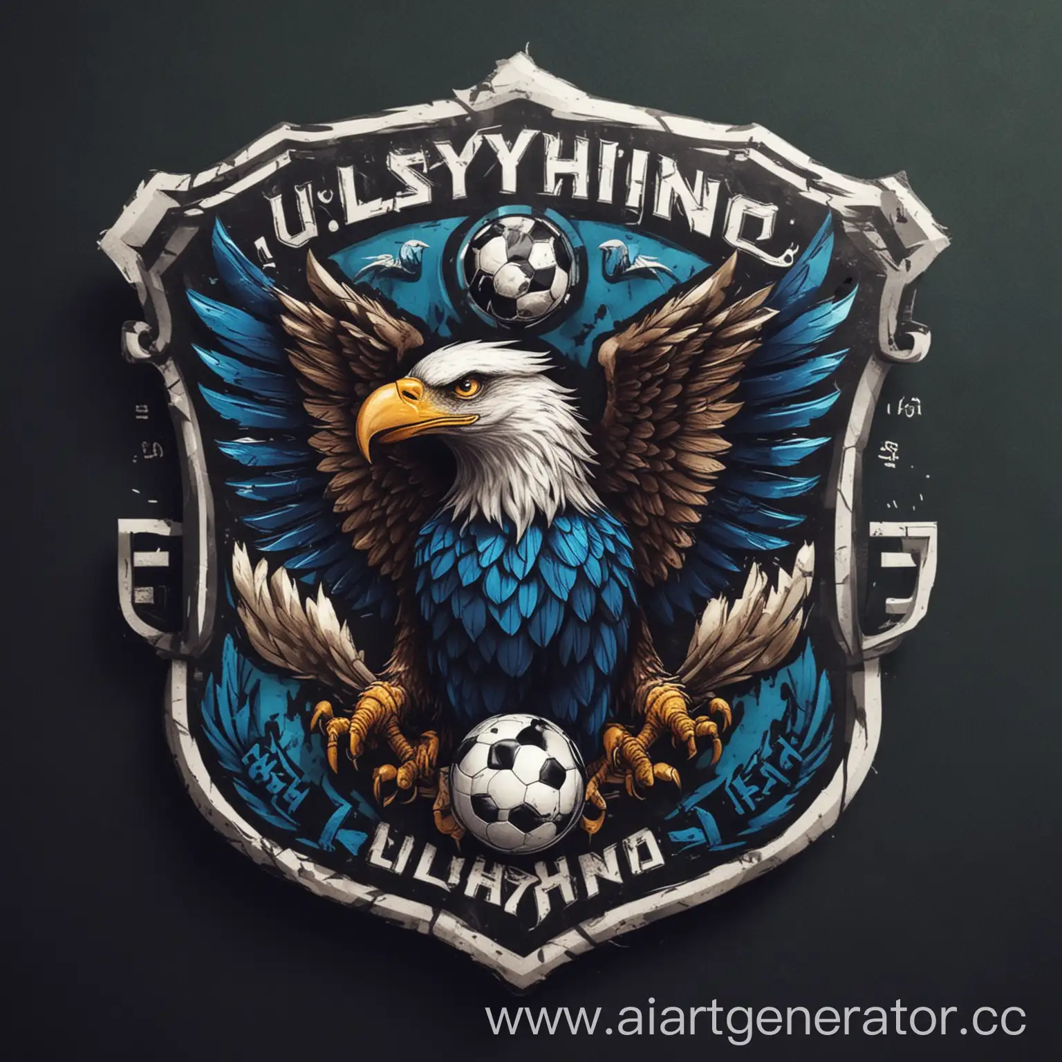 Ulyashino-Football-Team-Logo-with-Majestic-Eagle
