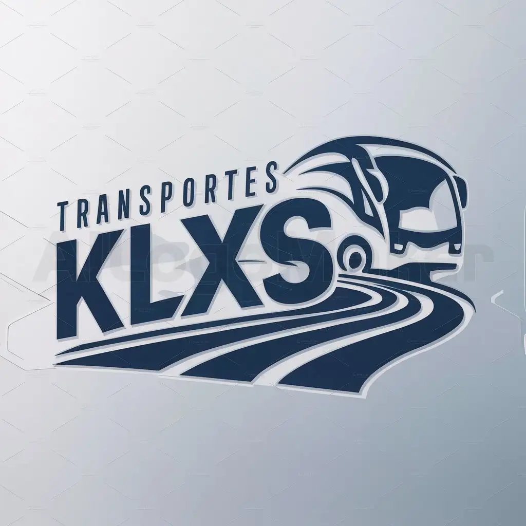 a logo design,with the text "Transportes KLXS", main symbol:Bus,Moderate,clear background