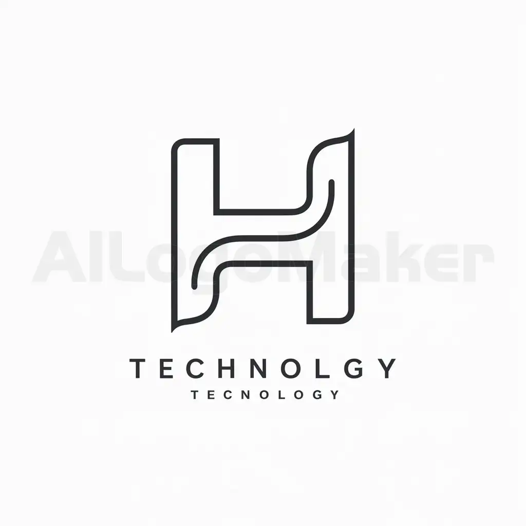 a logo design,with the text "H", main symbol:H,Minimalistic,be used in Technology industry,clear background