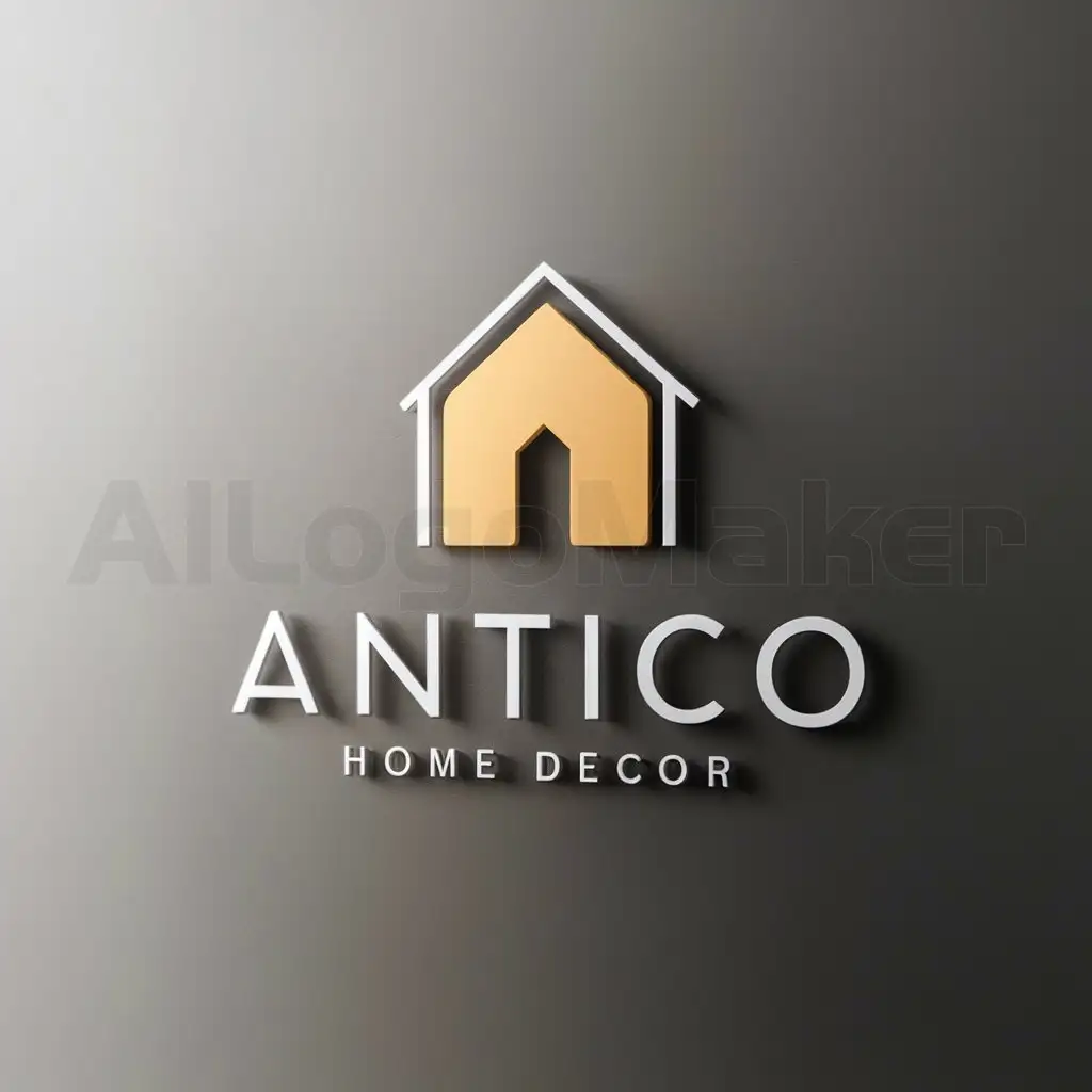 LOGO-Design-For-Antico-Elegant-Home-Decor-Emblem-on-Clear-Background