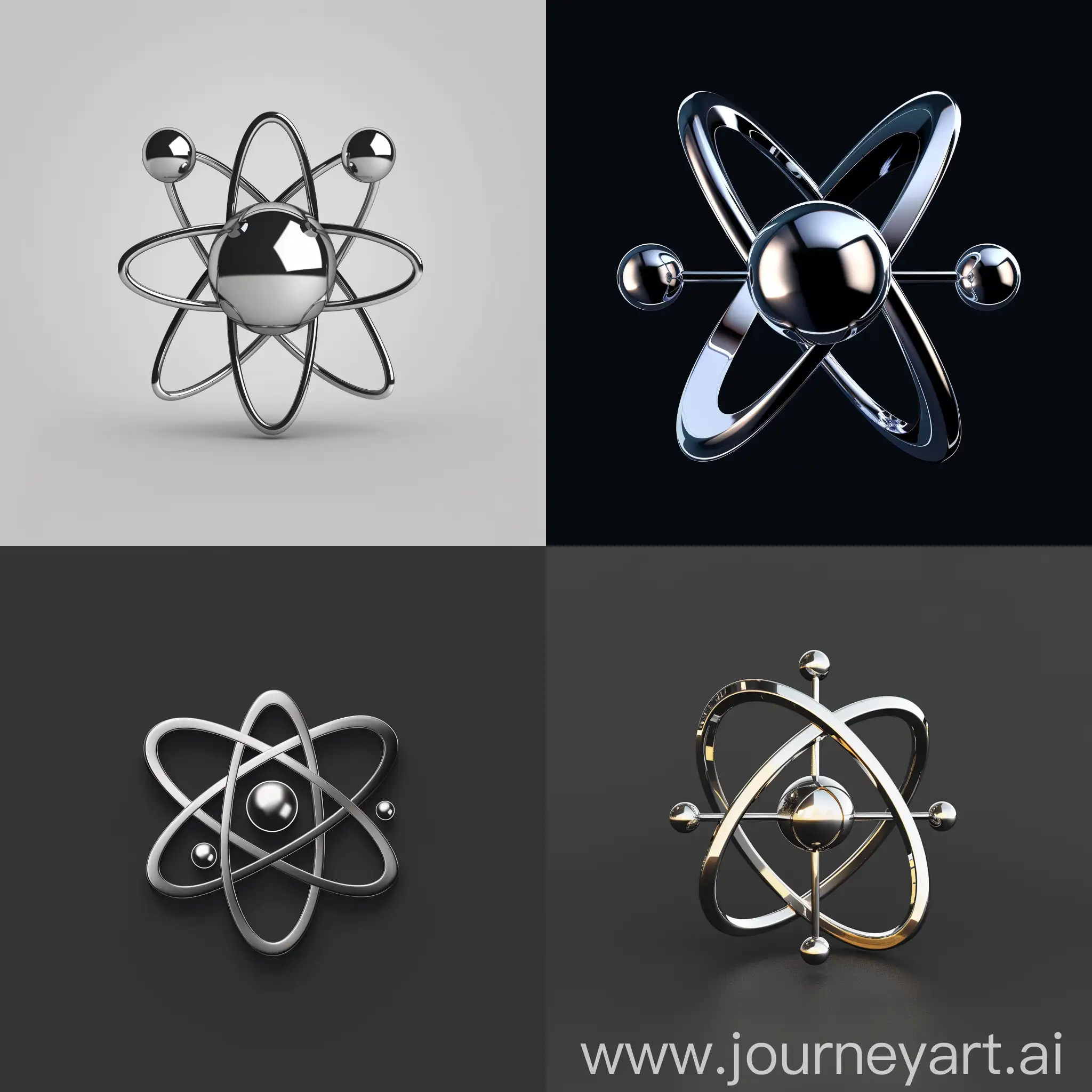 Metallic-Atom-Molecule-Science-Symbol-Vector-Icon