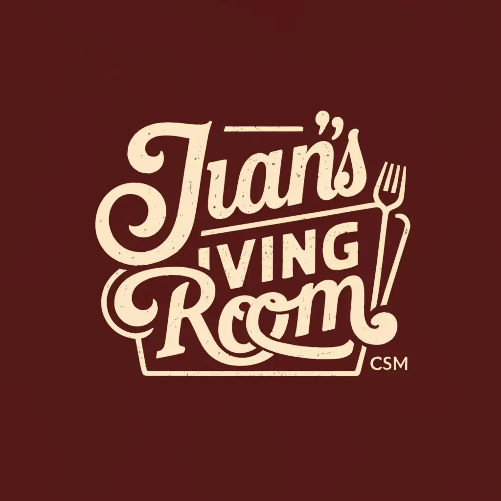 a logo design,with the text "Juan's living room", main symbol:takeout food,Moderate,be used in Restaurant industry,clear background