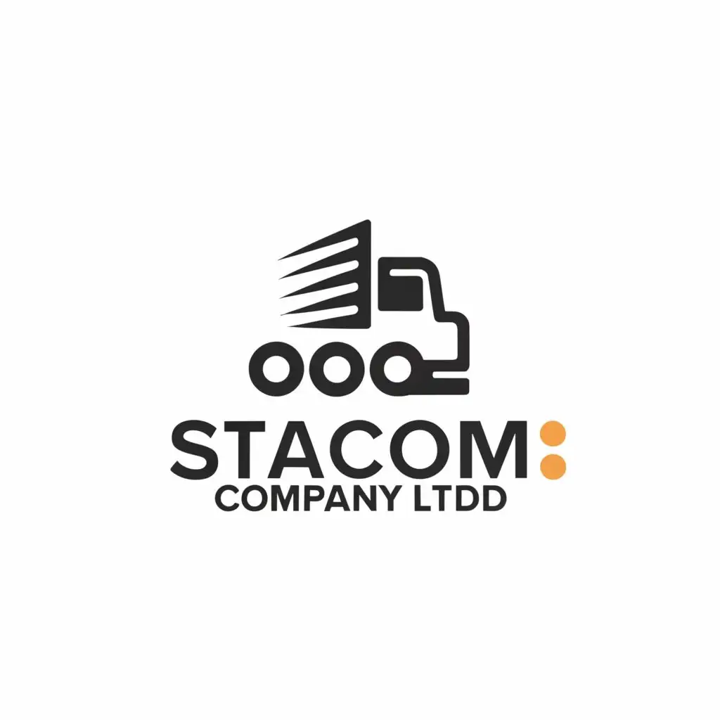 a logo design,with the text "Stacom company Ltd", main symbol:Truck,Minimalistic,be used in Travel industry,clear background