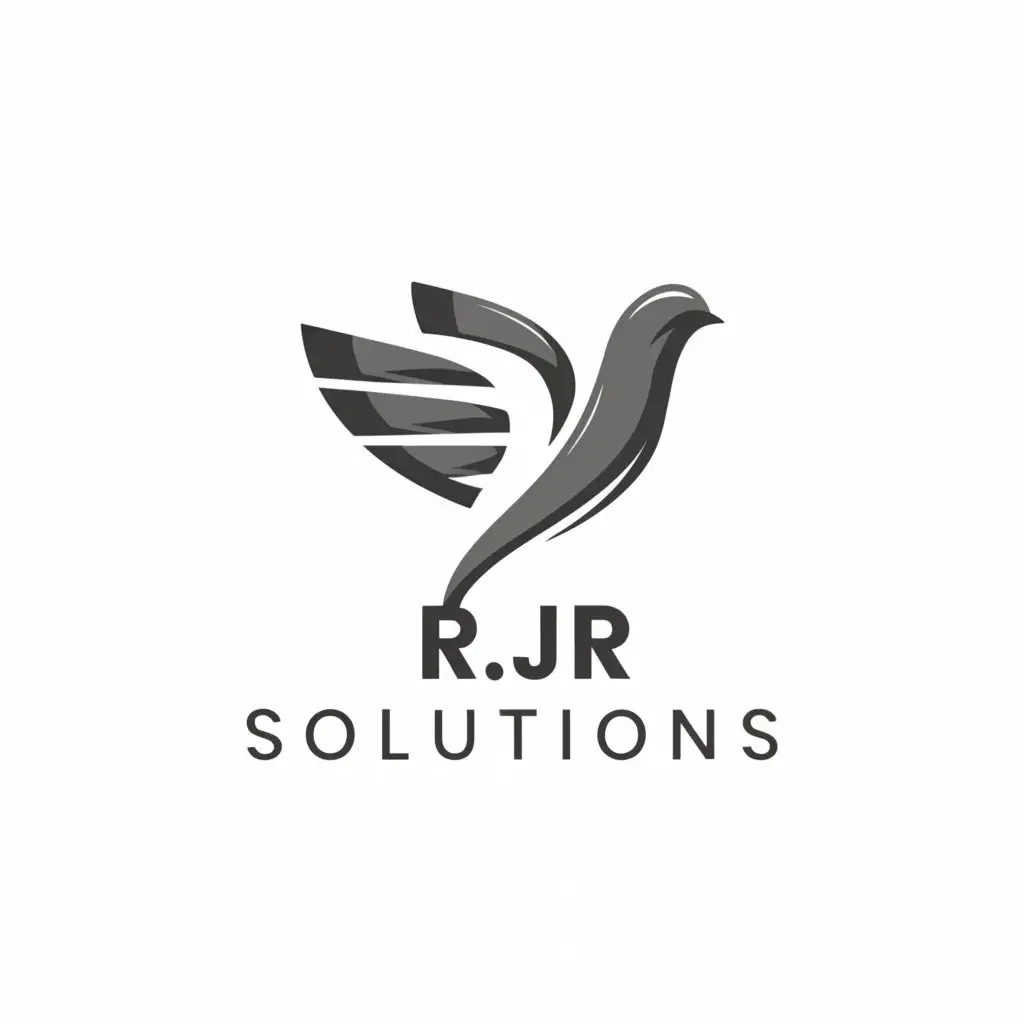 a logo design,with the text "RJR Solutions", main symbol:peace,Moderate,clear background