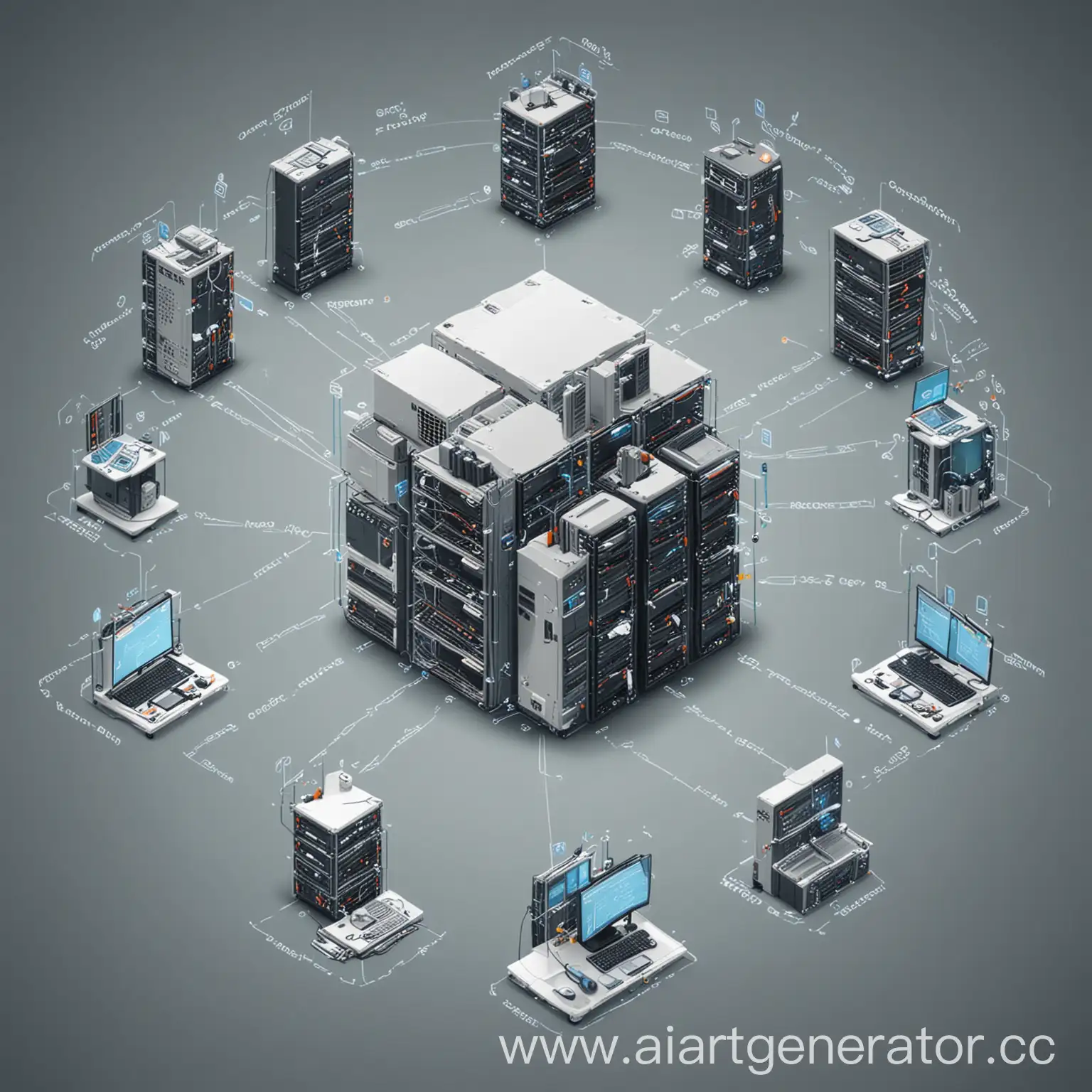 System-Diagram-with-Servers-Databases-Firewalls-and-Communication-Channels