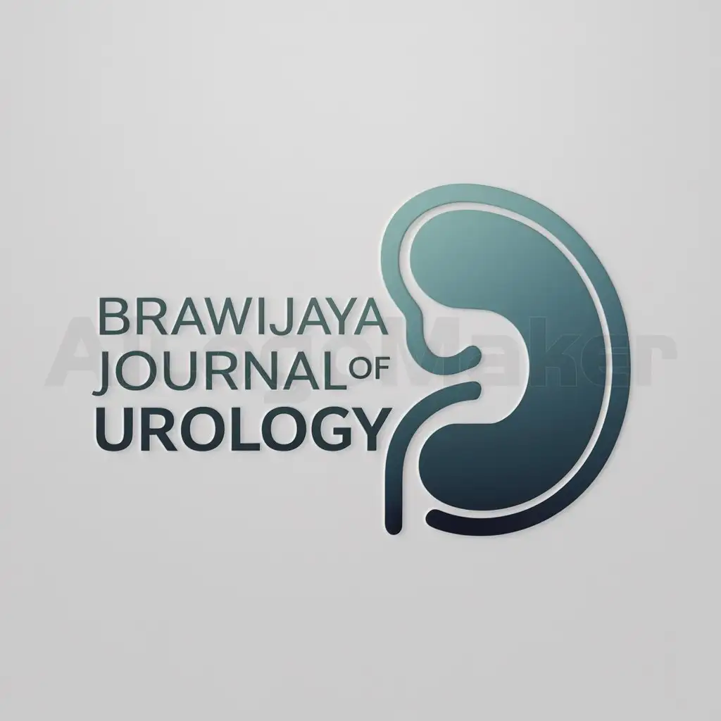 a logo design,with the text "BrawijayaJournalofUrology", main symbol:kidney,Moderate,clear background