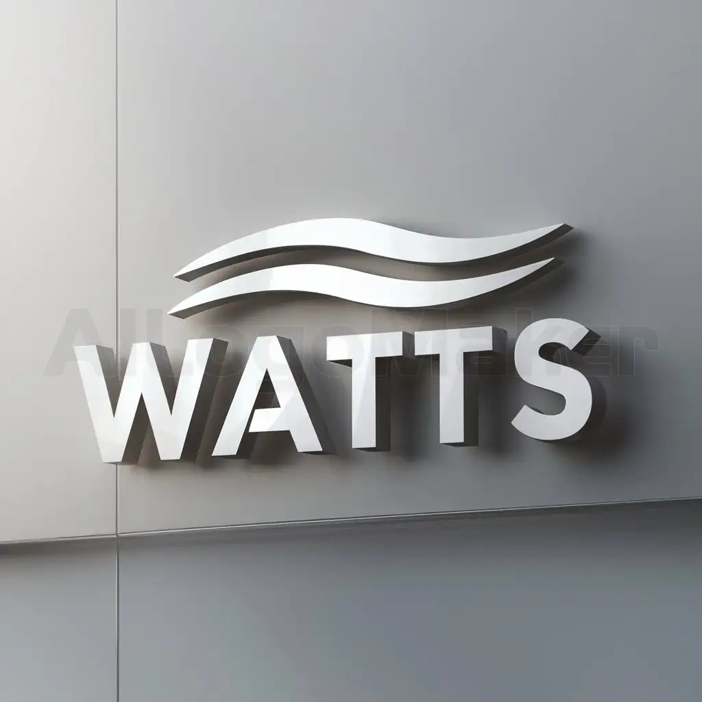 a logo design,with the text "Watts", main symbol:abstraction,Moderate,clear background