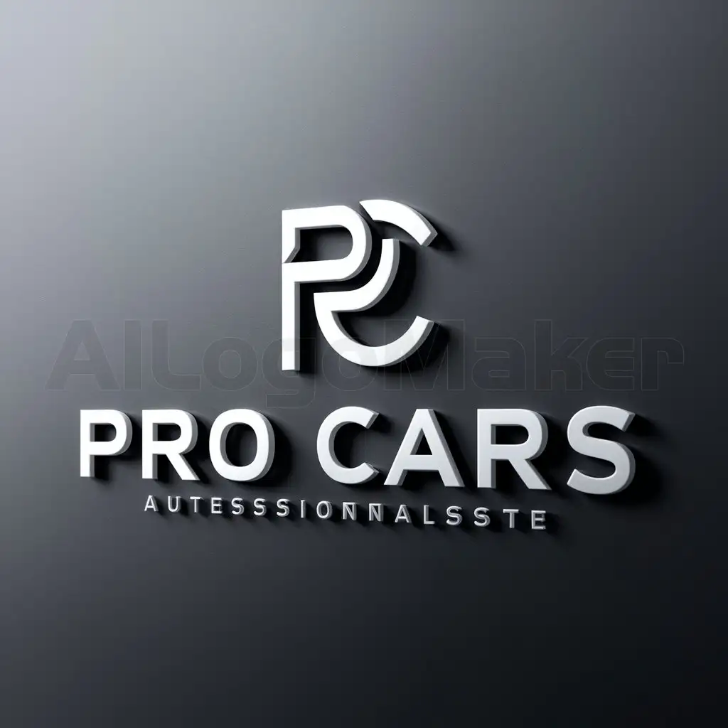 a logo design,with the text "Pro Cars", main symbol:Pro Cars,Moderate,be used in Automotive industry,clear background