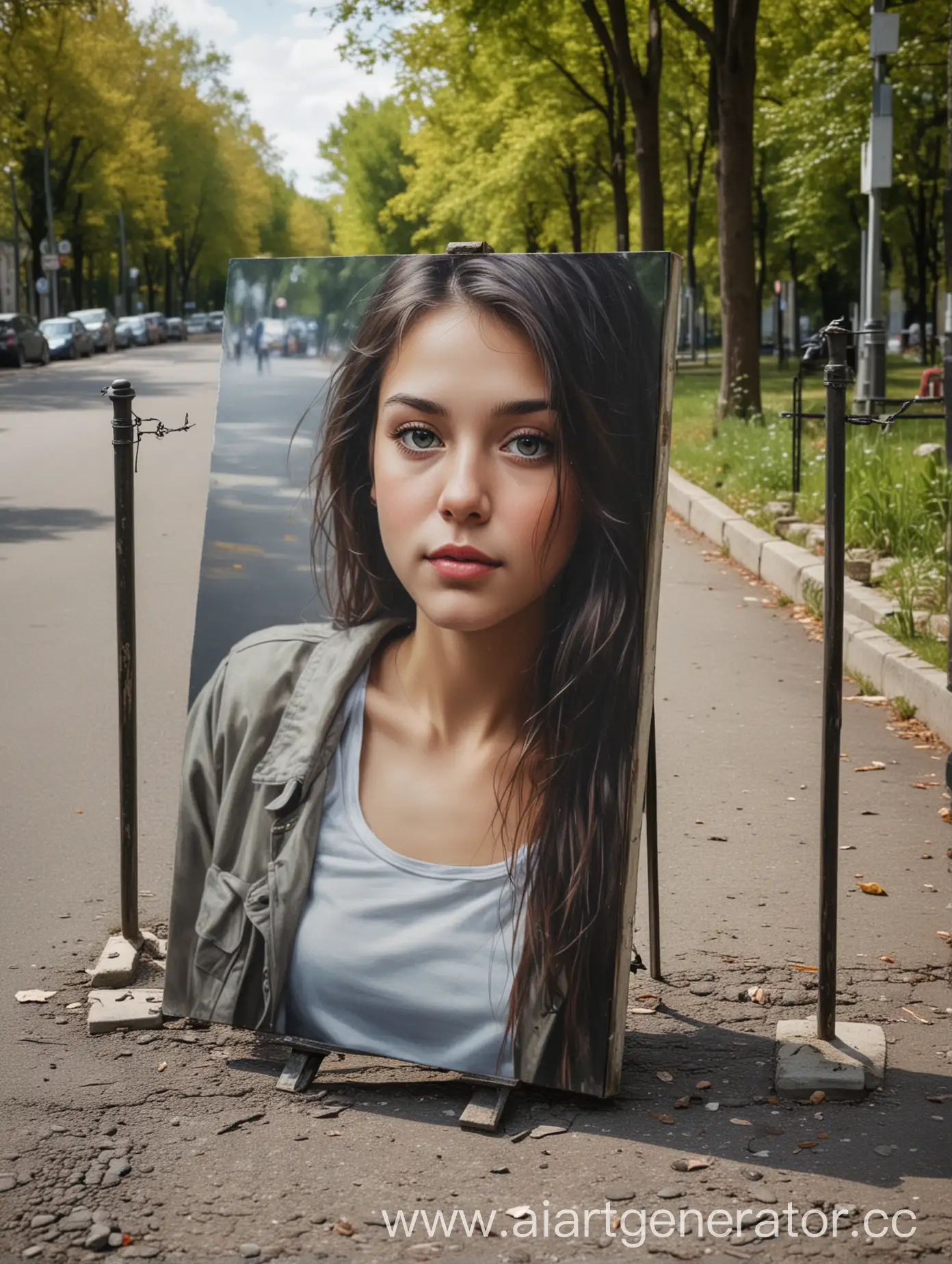 Outdoor-Portrait-Painting-Canvas-Portrait-in-Park-Setting