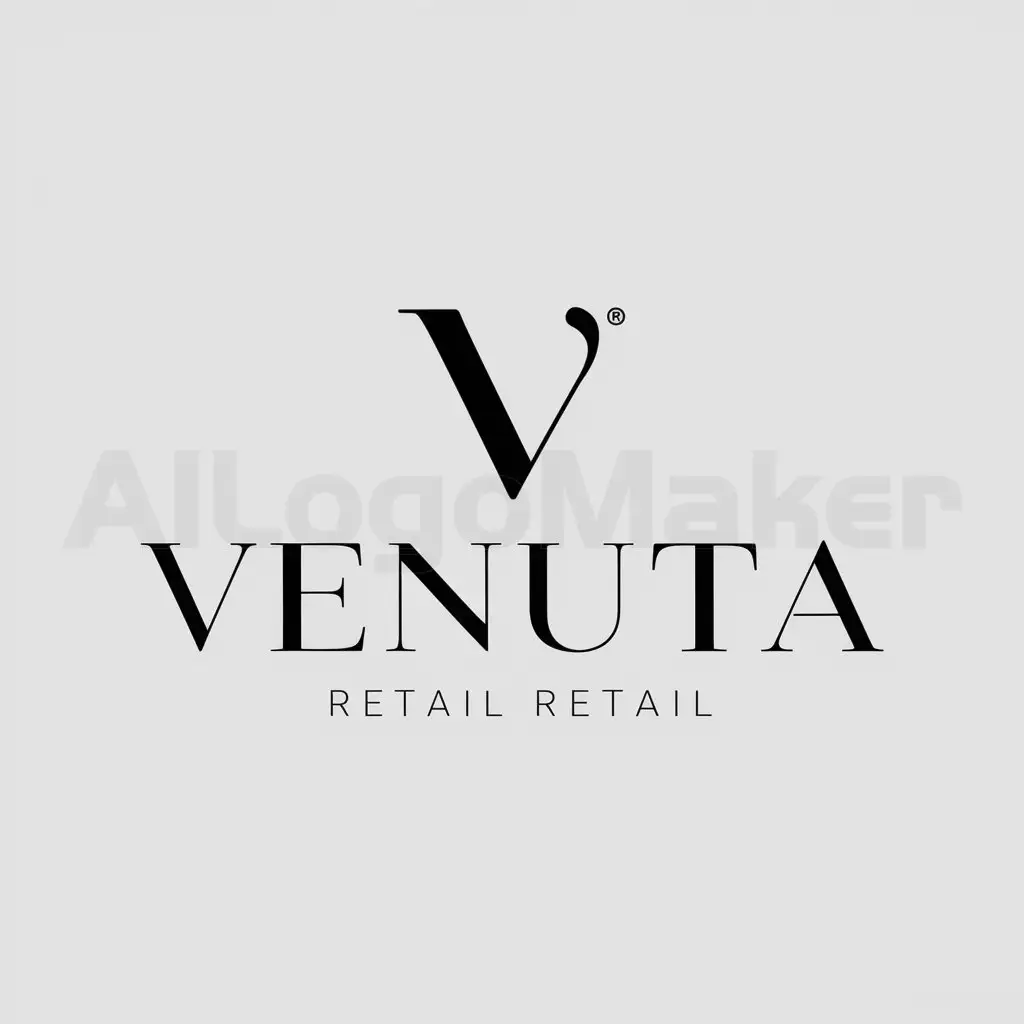 a logo design,with the text "venuta", main symbol:logo,Minimalistic,be used in Retail industry,clear background