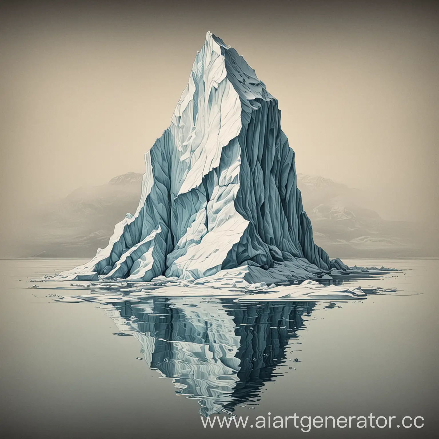 Majestic-Iceberg-Landscape-Drawing-in-Pen-and-Ink