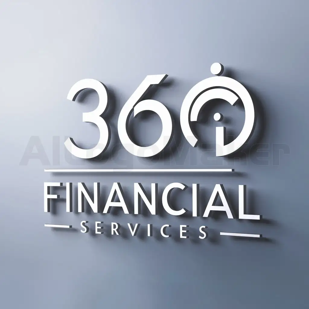 a logo design,with the text "360 financial services", main symbol:360,complex,be used in Finance industry,clear background