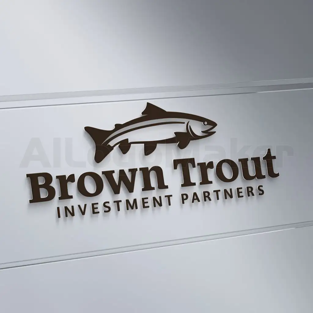 a logo design,with the text "Brown Trout Investment Partners", main symbol:A brown trout,Moderate,be used in Real Estate Investing industry,clear background