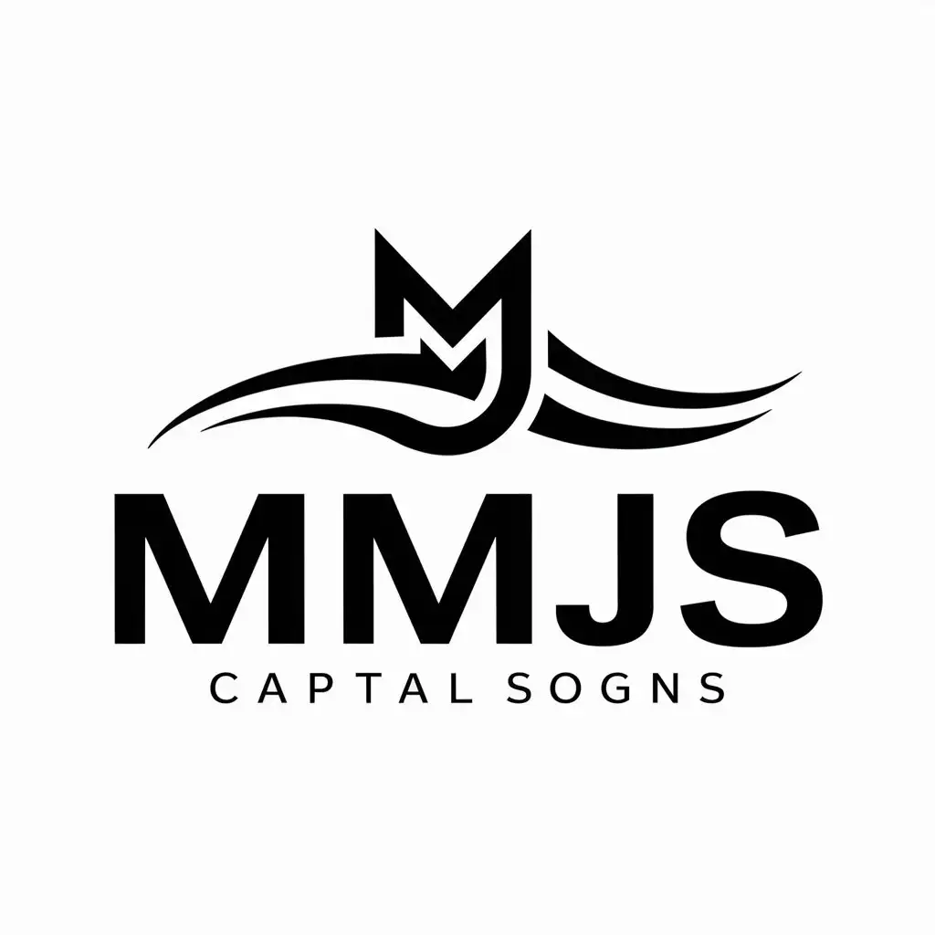 a logo design,with the text "MMJS", main symbol:MMJS,Moderate,clear background