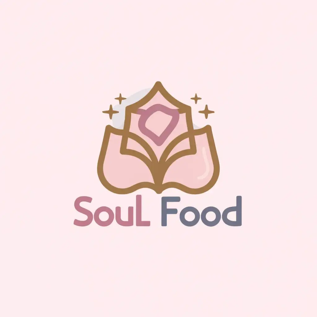 a logo design,with the text "Soul Food", main symbol:A bible, Christian, Girly,Moderate,be used in Religious industry,clear background