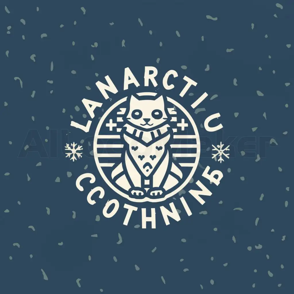 a logo design,with the text "Antarctic cat clothing", main symbol:Clothing,Moderate,be used in Retail industry,clear background