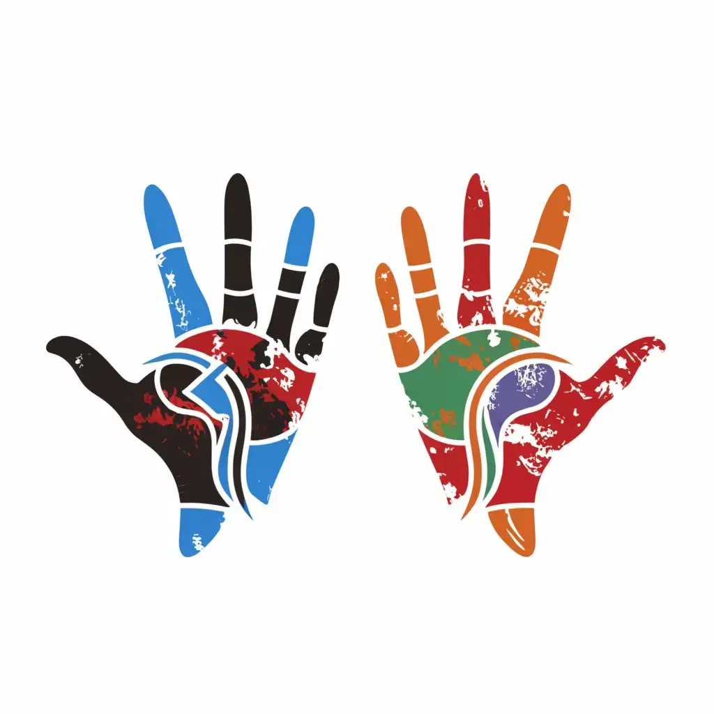 a logo design,with the text "The cultural and sports complex of the Sosyvinsky LPUOG", main symbol:Hands reaching out to each other. One hand reflects sports, while the other reflects creativity and culture.,Moderate,be used in Others industry,clear background
