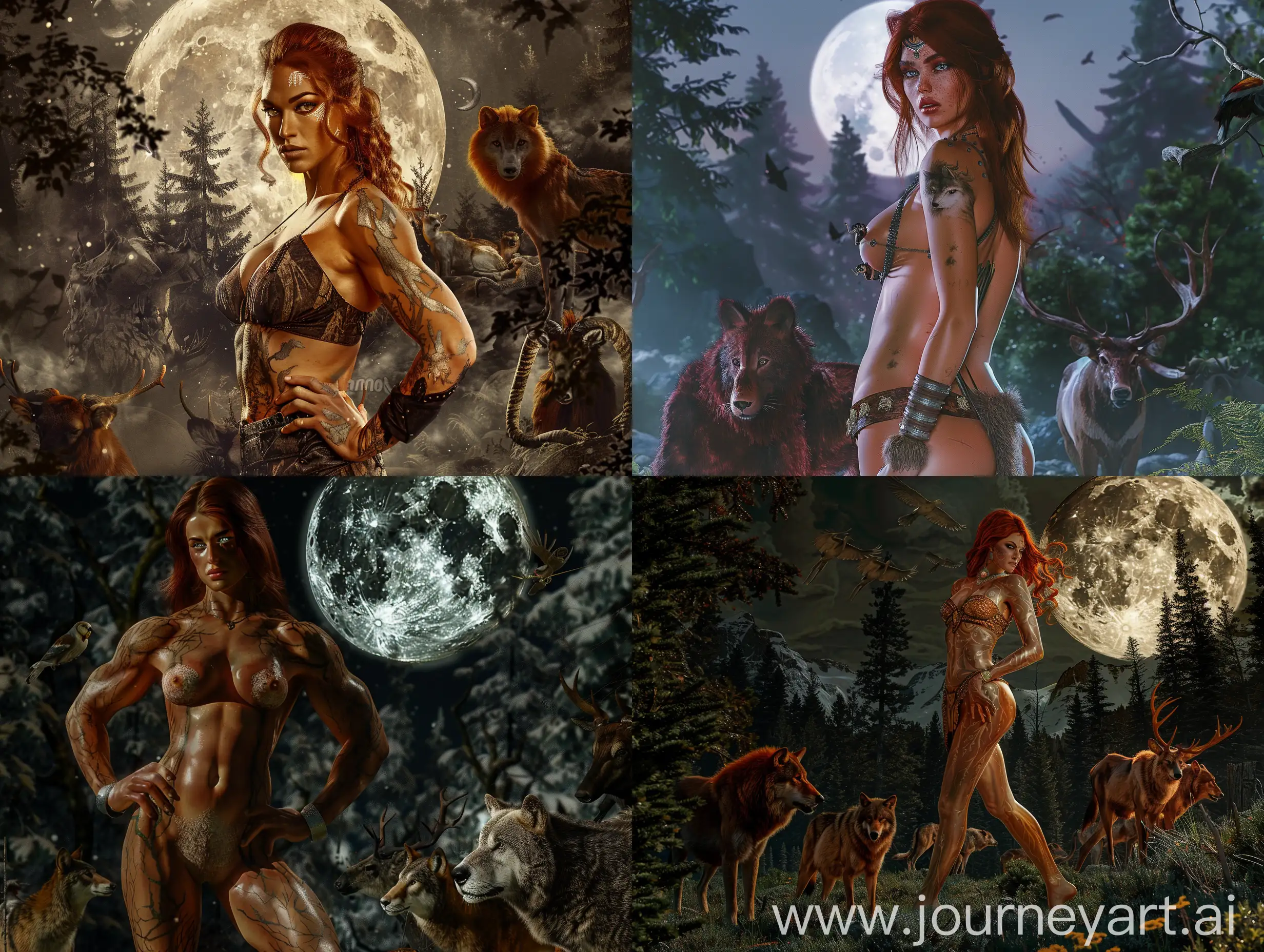 Goddess-of-the-Wild-Alabaster-Beauty-Reigns-over-Moonlit-Forests