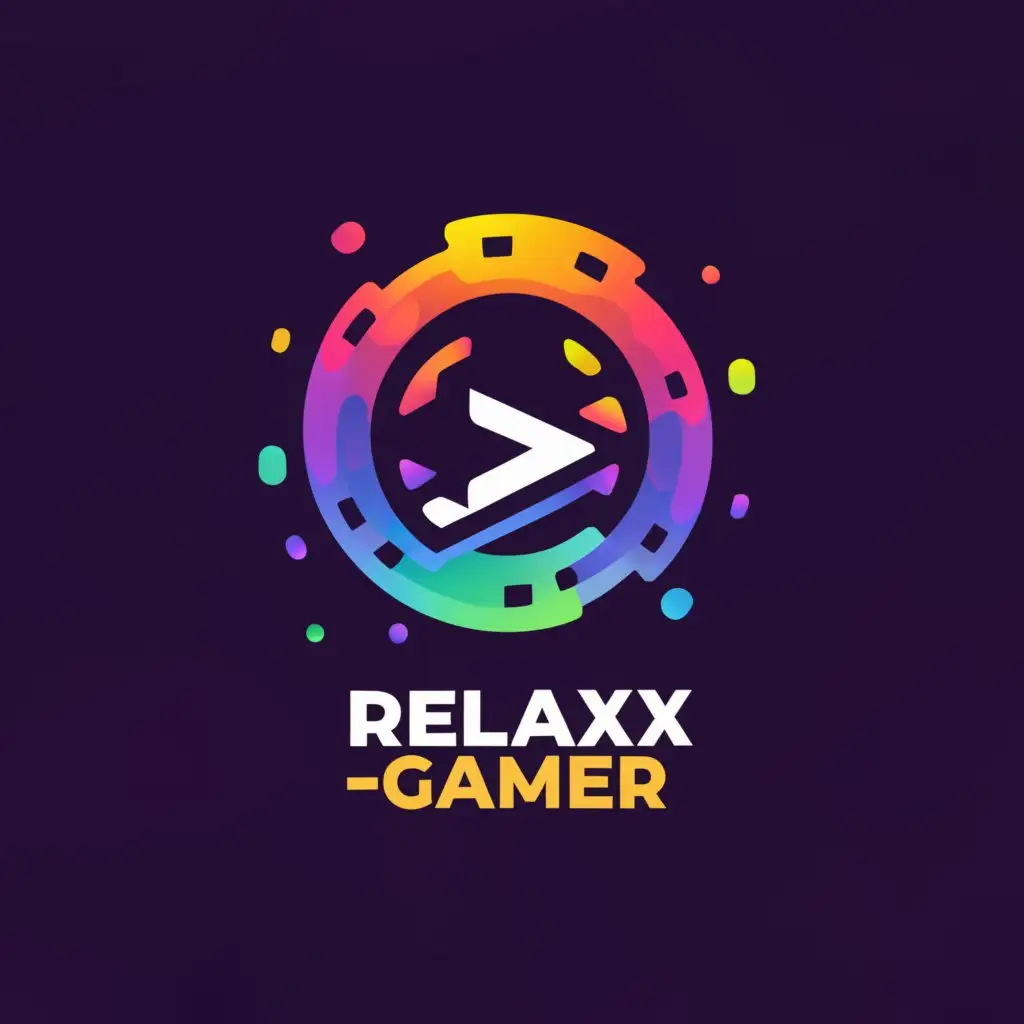 a logo design,with the text "Relax-Gamer", main symbol:Circle, waves of music,Moderate,be used in Entertainment industry,clear background
