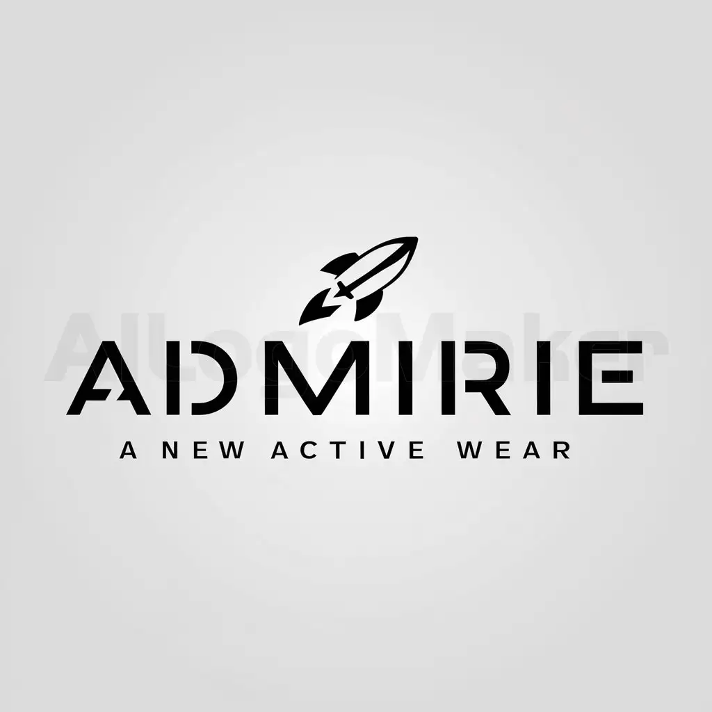 a logo design,with the text "ADMIRIE", main symbol:Launching a new active wear brand, need a clean design logo.,Minimalistic,clear background
