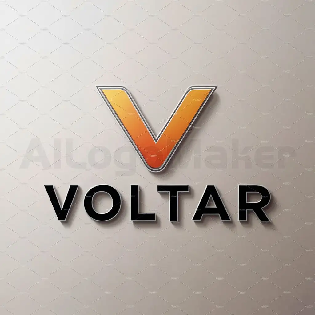 a logo design,with the text "voltar", main symbol:V,Moderate,be used in Technology industry,clear background