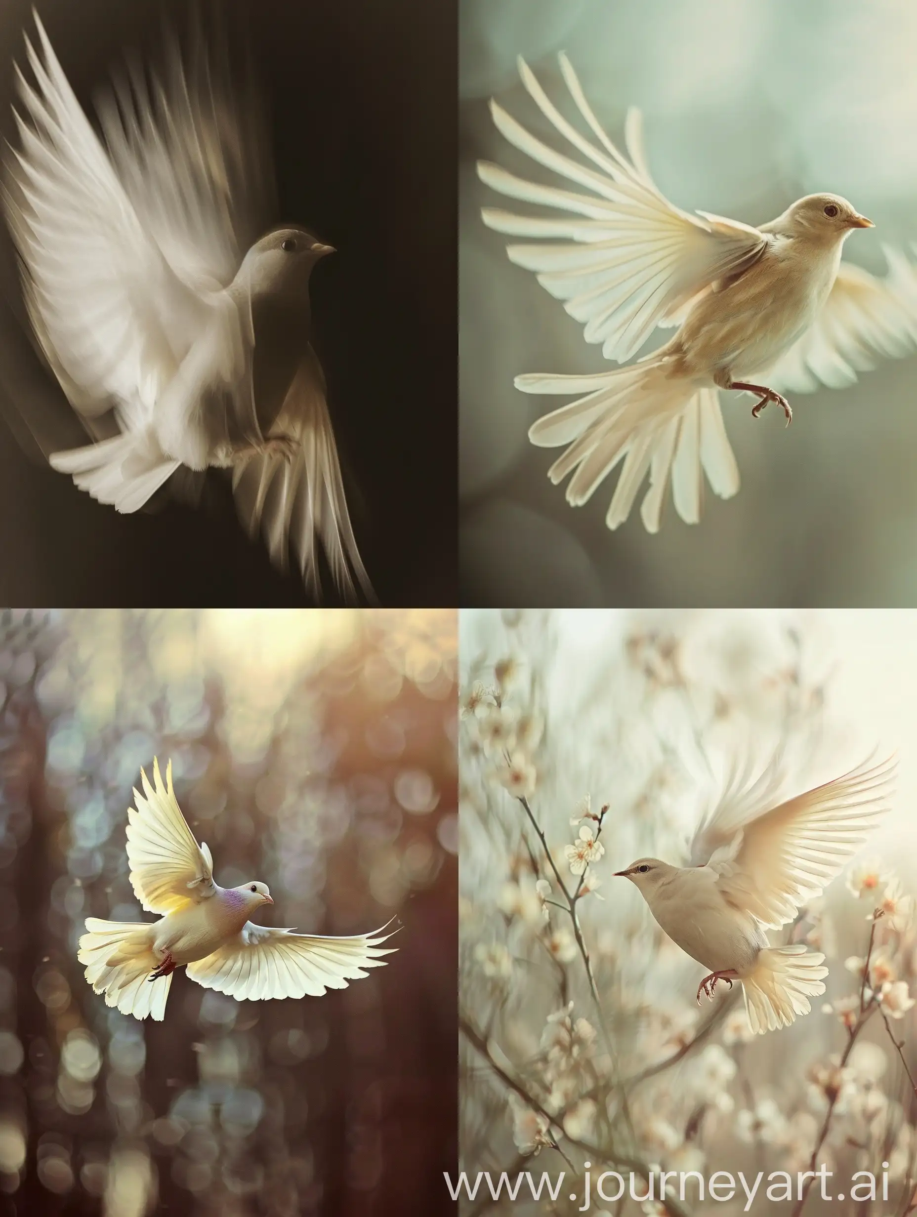 gentle delicate bird soul motion 