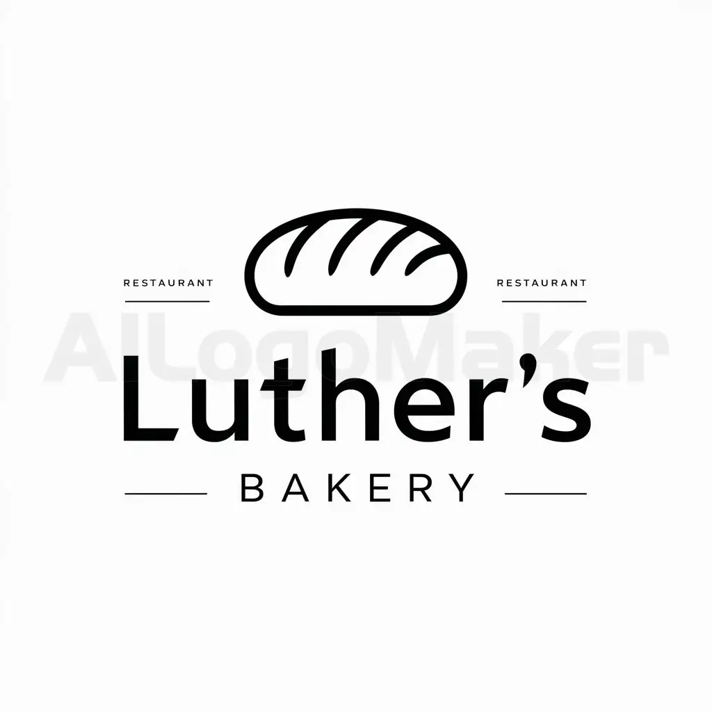 a logo design,with the text "Luther's Bakery", main symbol:Bread, Lutheranism,Moderate,be used in Restaurant industry,clear background
