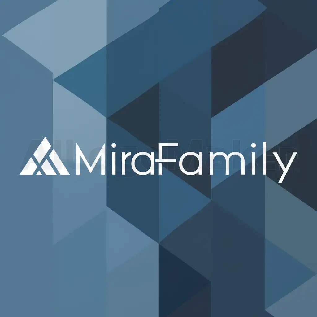 a logo design,with the text "MiraFamily", main symbol:tri triangles,Moderate,clear background