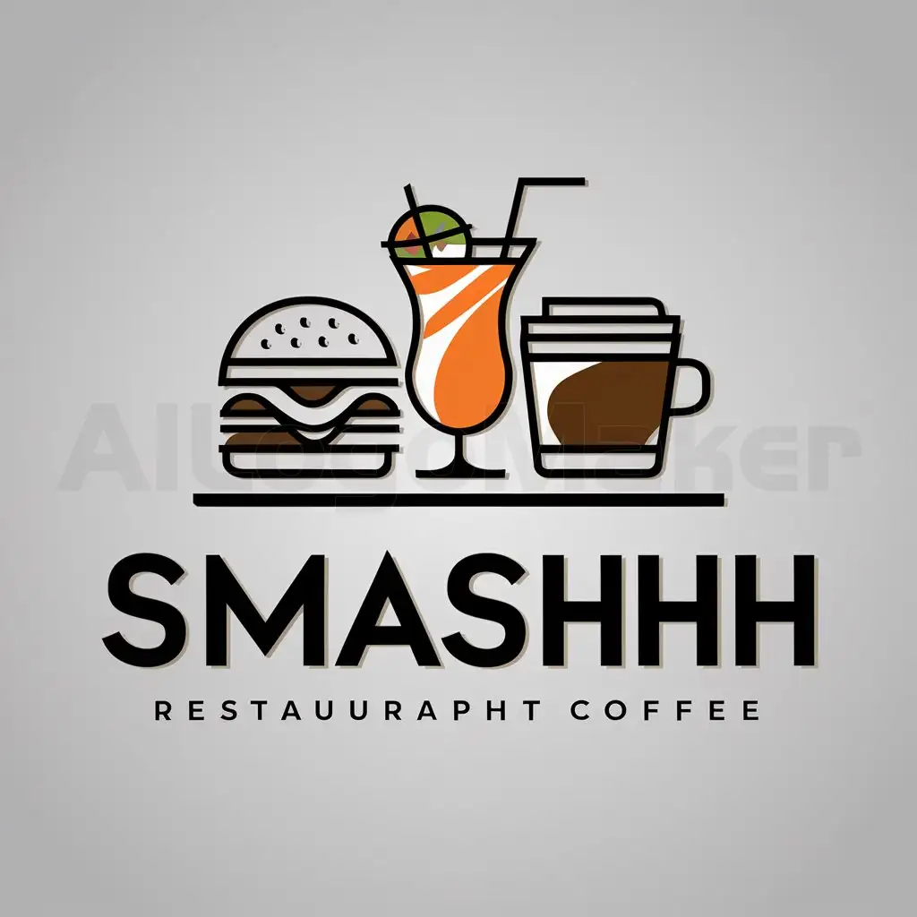 LOGO-Design-for-SMASHHH-Modern-Fusion-of-Burger-Mocktail-and-Coffee