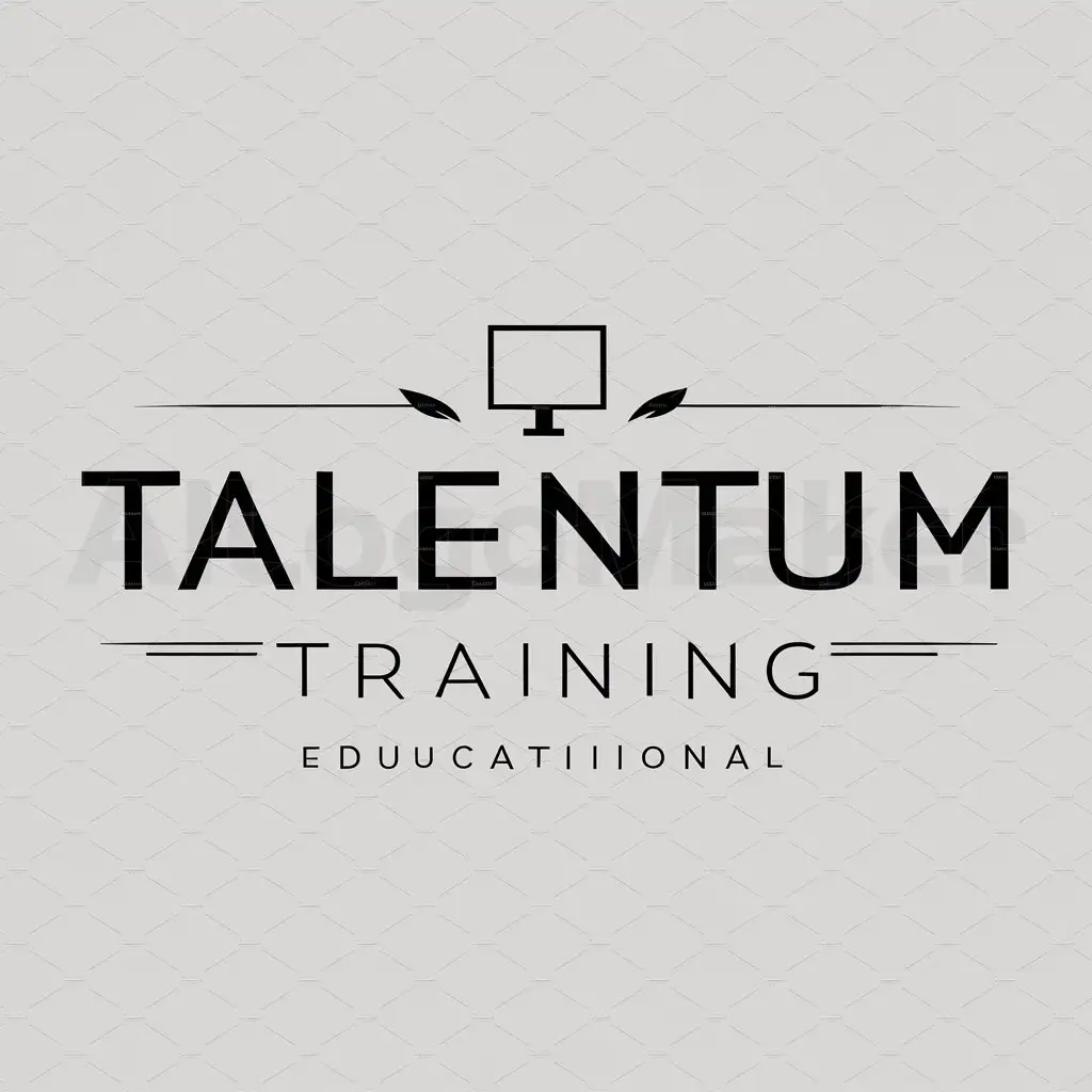a logo design,with the text "Talentum Training", main symbol:computadora,Moderate,be used in Education industry,clear background