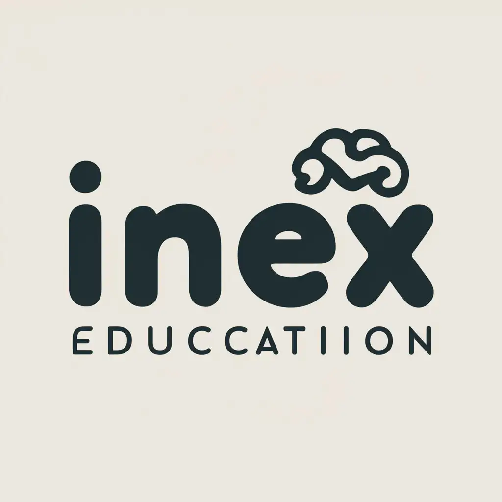 a logo design,with the text "INEX", main symbol:roundedncoolntechnical,Moderate,be used in Education industry,clear background