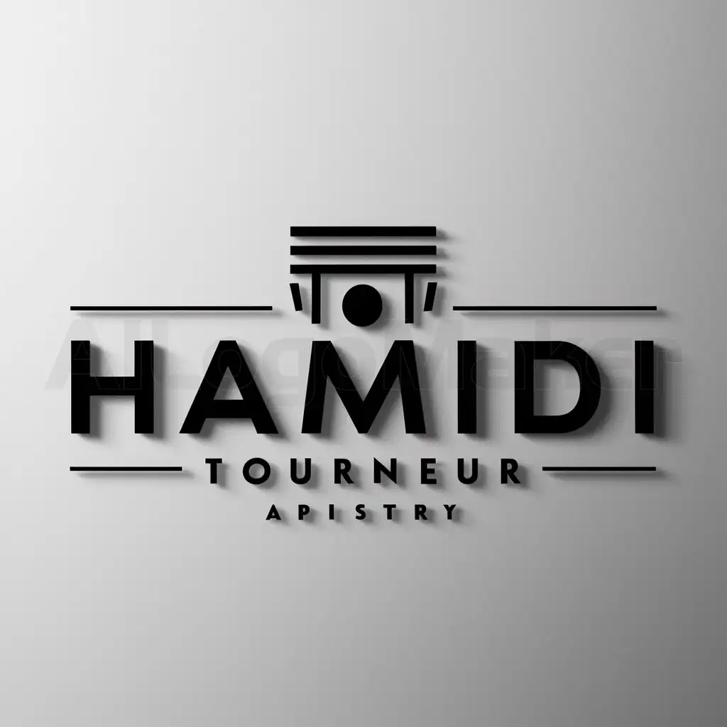 a logo design,with the text "HAMIDI", main symbol:un piston,Minimalistic,be used in TOURNEUR industry,clear background