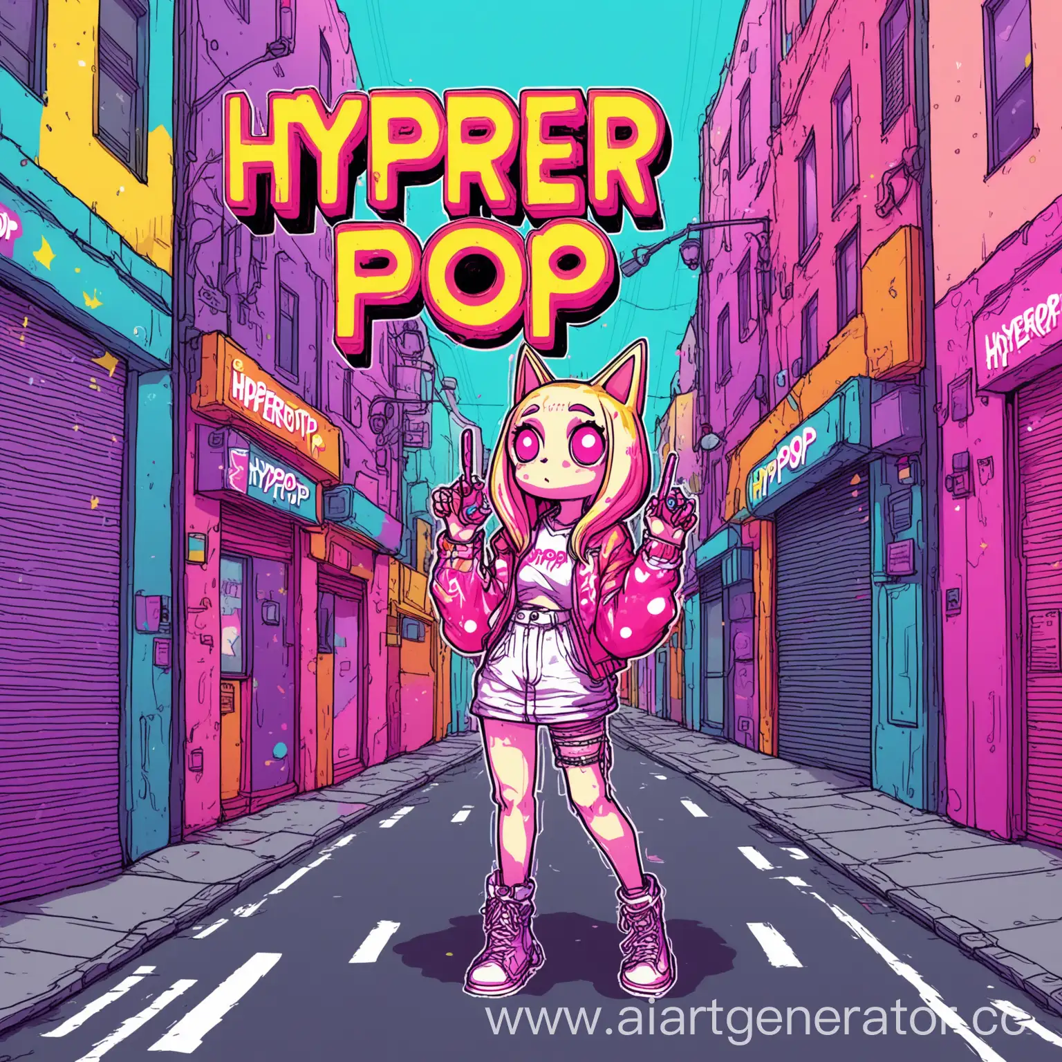 Colorful-Hyperpop-Street-Scene