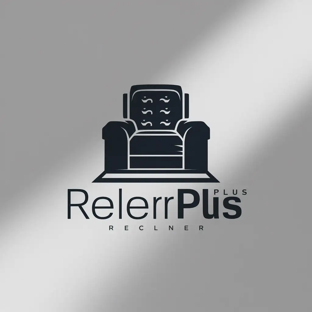a logo design,with the text 'Comfort Plus', main symbol:image of a recliner with heated seats and backrest,Moderate,clear background