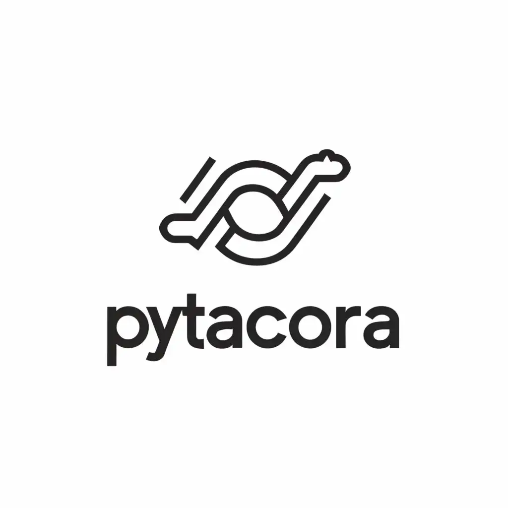 a logo design,with the text "Pytacora", main symbol:Python, book,Moderate,be used in Technology industry,clear background