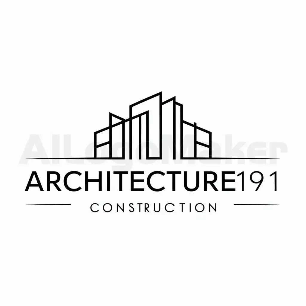 a logo design,with the text "architecture191", main symbol:building,Moderate,be used in Construction industry,clear background