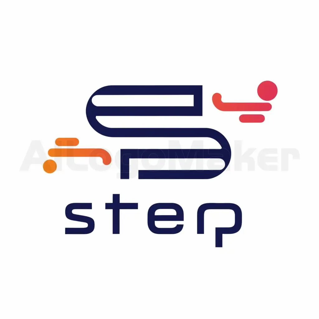 a logo design,with the text "STEP", main symbol:S,Minimalistic,be used in Others industry,clear background