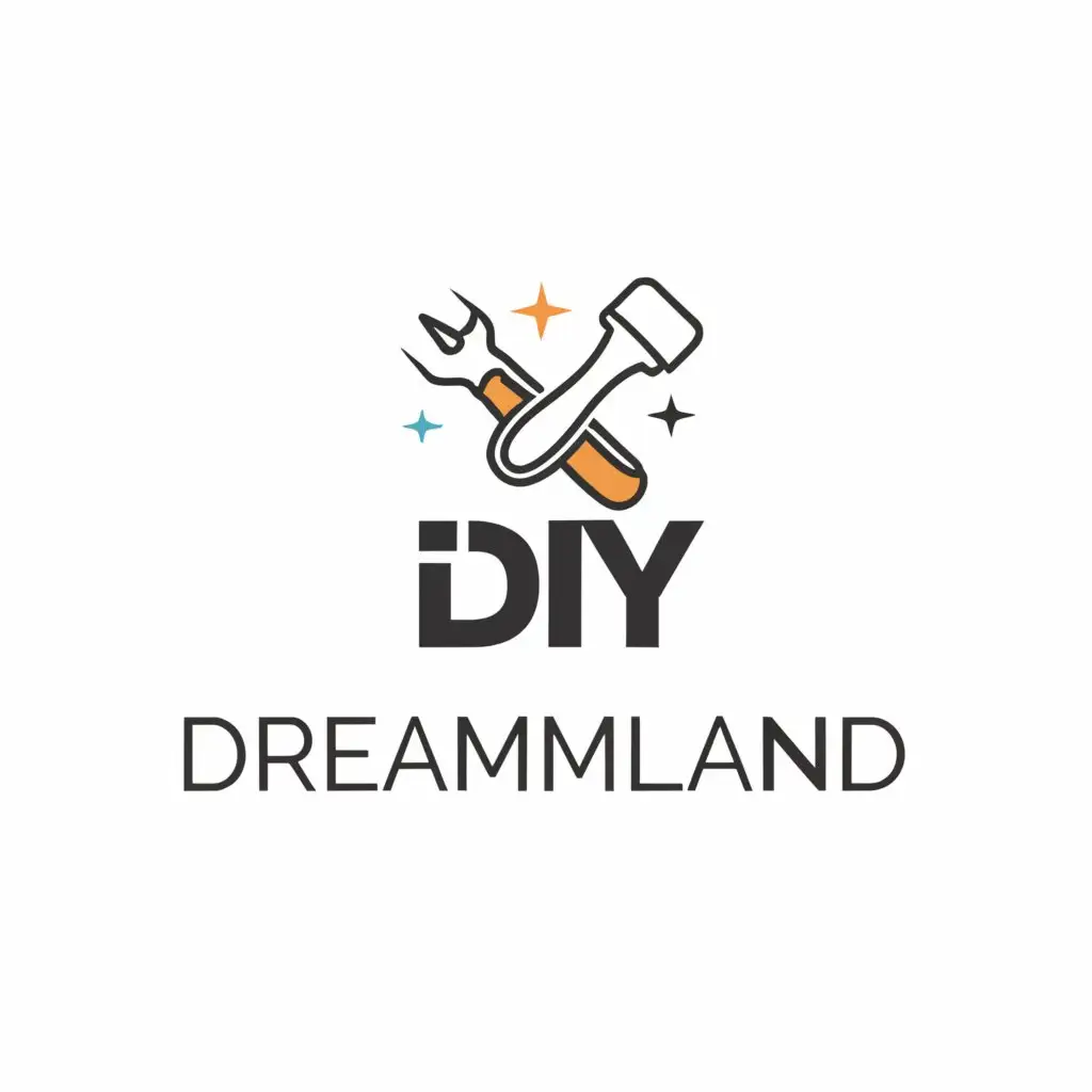 a logo design,with the text "DIY DREAMLAND", main symbol:Tools,Moderate,be used in Others industry,clear background