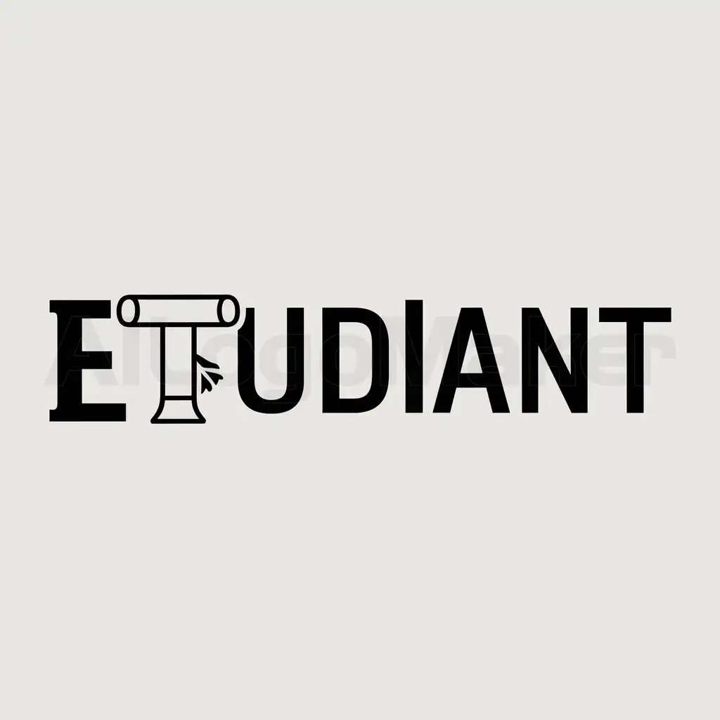 a logo design,with the text "Etudiant", main symbol:diplome,Moderate,be used in university industry,clear background