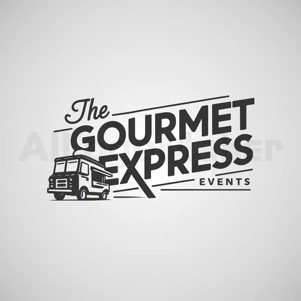 a logo design,with the text "The Gourmet Express  ", main symbol:Food truck  ,Moderate,be used in Events industry,clear background