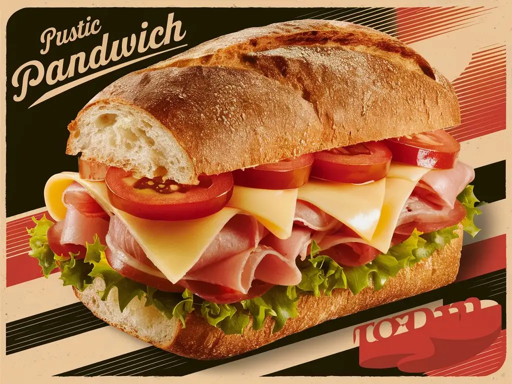 puglia rustic bread sandwich, like pin up ads
