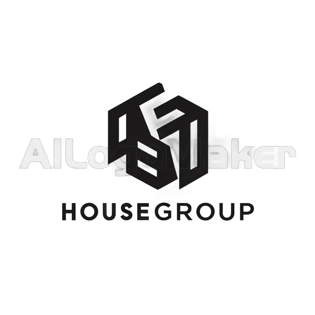 a logo design,with the text "House group", main symbol:logo, black and white,Moderate,clear background
