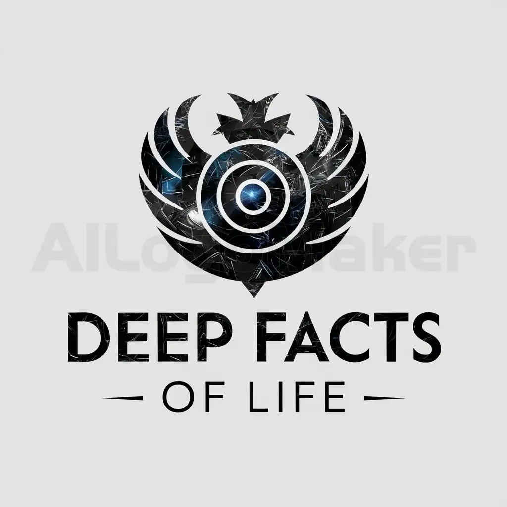 a logo design,with the text "Deep Facts Of Life", main symbol:mystic,complex,clear background